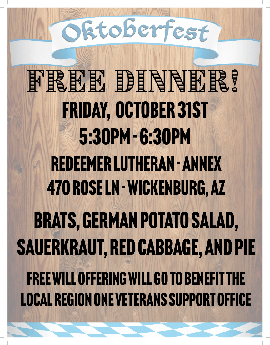 Wickenburg Redeemer Lutheran Church Oktoberfest 2025